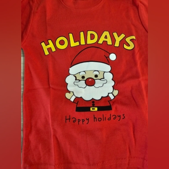 Christmas Kids Cotton Set, Long Sleeve Tops & Pants - Picture 3 of 5